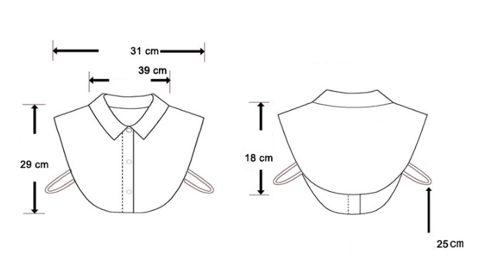 Rhinestone Fake Collar Shirt For Women