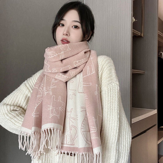 Thick Warm Scarf- Cashmere
